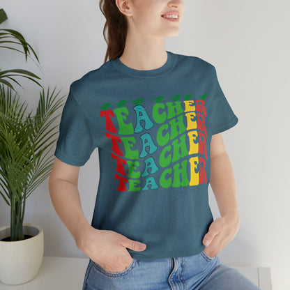Colorful Teacher Unisex Jersey Short Sleeve Tee