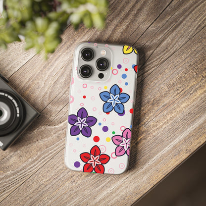 Retro Colorful Flowers Flexi Cases for IPhone and Samsung