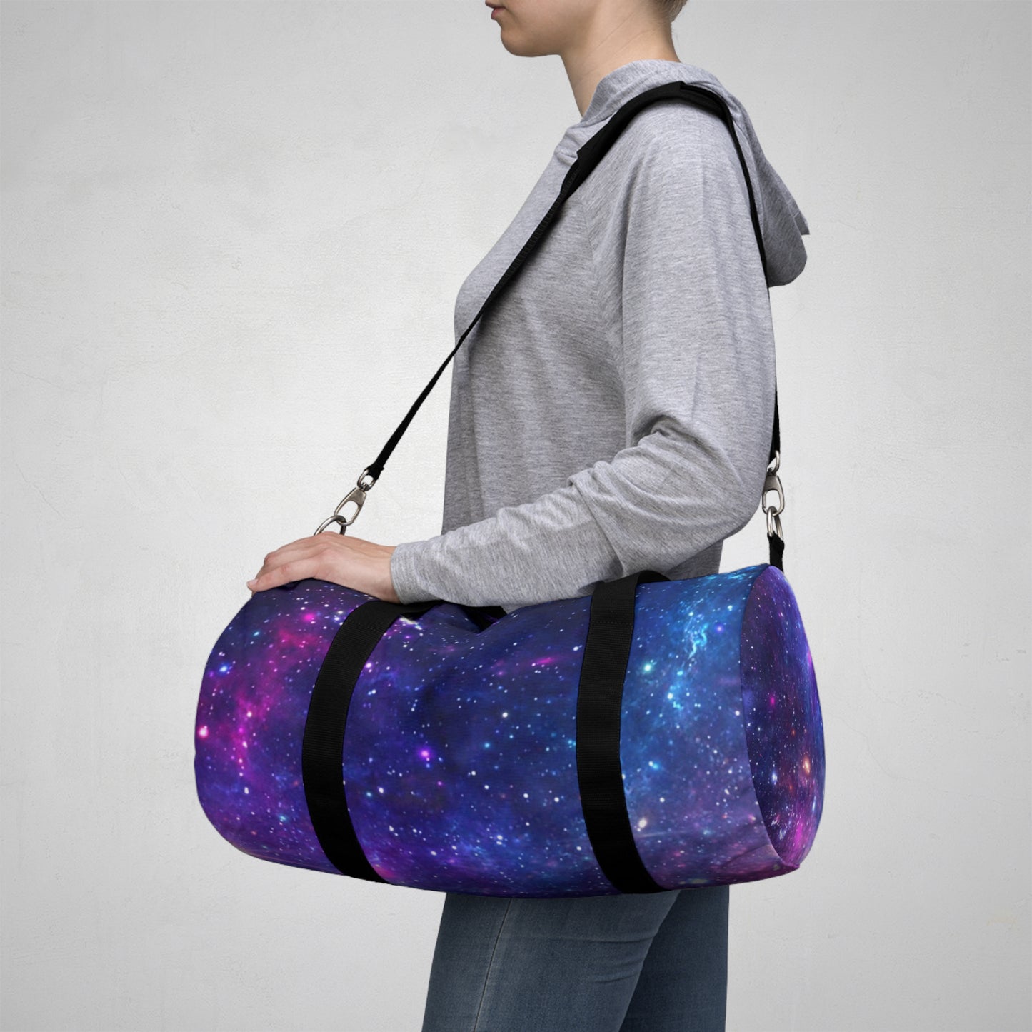 Purple Beyond the Stars Outer Space Out of this World Duffel Bag