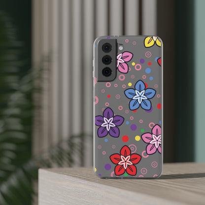 Retro Colorful Flowers Flexi Cases for IPhone and Samsung