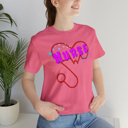 Nurse Love Unisex Jersey Tee Bella+Canvas 3001 Healthcare Gift Medical Students, Soft Fabric, Various Sizes Available