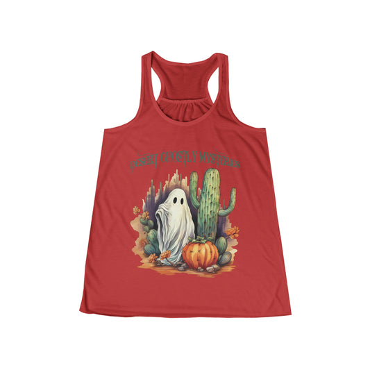 Desert Ghostly Mysteries Western Halloween Women's Flowy Racerback Tank Gifts for Her