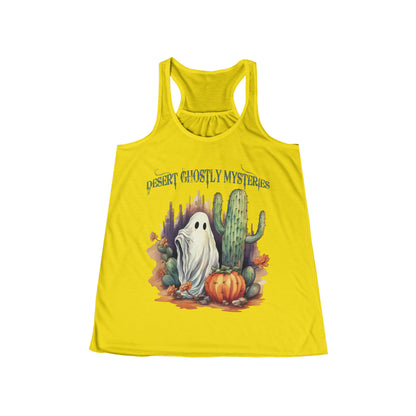 Desert Ghostly Mysteries Western Halloween Women's Flowy Racerback Tank Gifts for Her