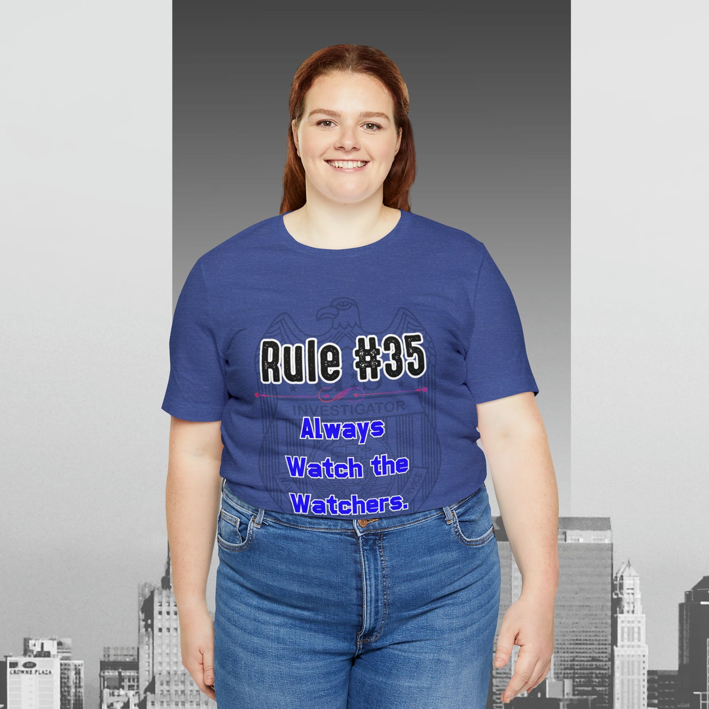 Rules of Gibbs #35 Always Watch the Watchers Unisex Jersey Short Sleeve Tee