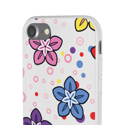 Retro Colorful Flowers Flexi Cases for IPhone and Samsung