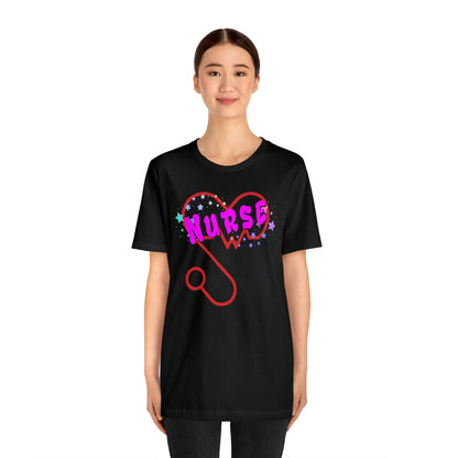 Nurse Love Unisex Jersey Tee Bella+Canvas 3001 Healthcare Gift Medical Students, Soft Fabric, Various Sizes Available