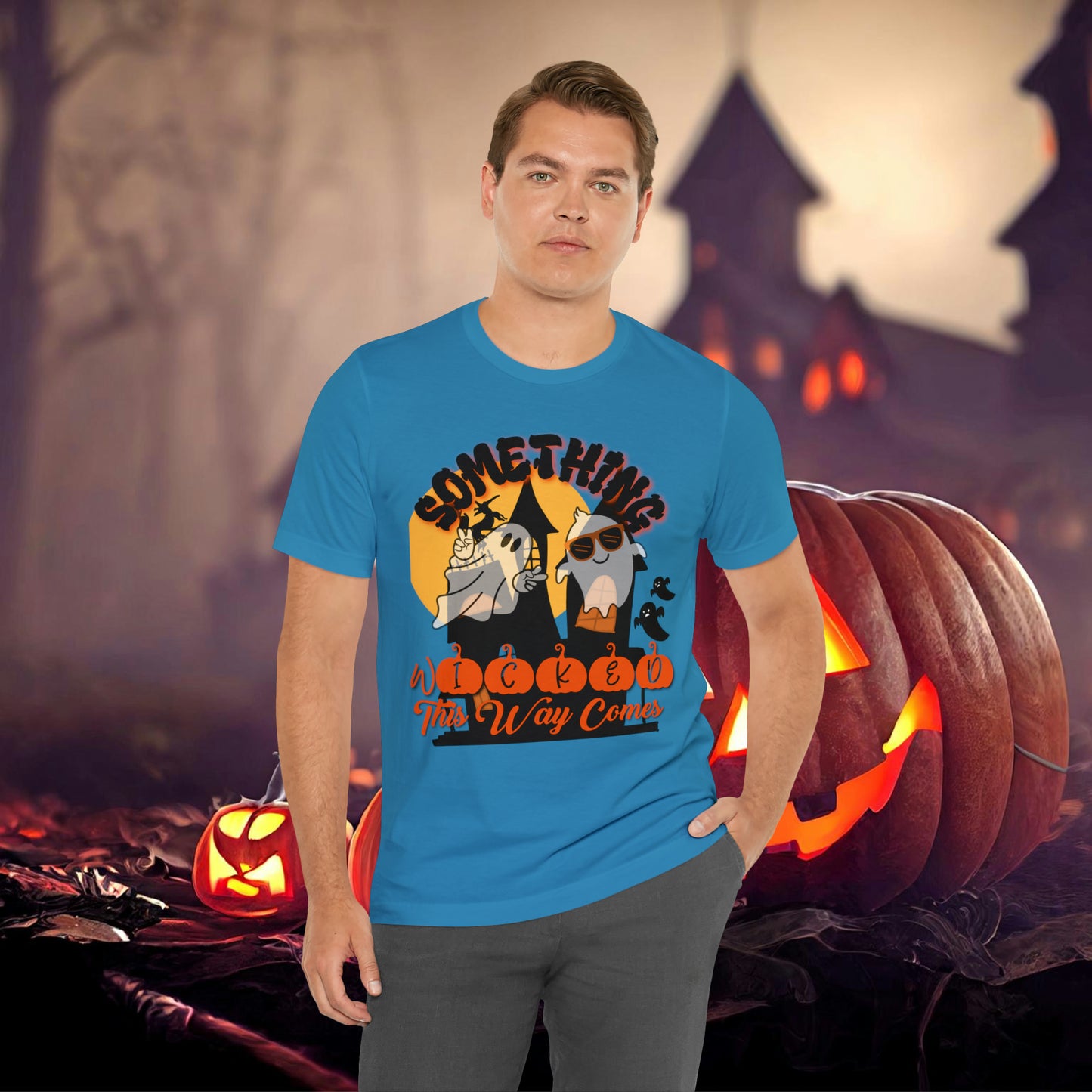 Something Wicked this Way Comes Halloween Unisex Jersey Short Sleeve Tee Gifts for Her Gifts for Him