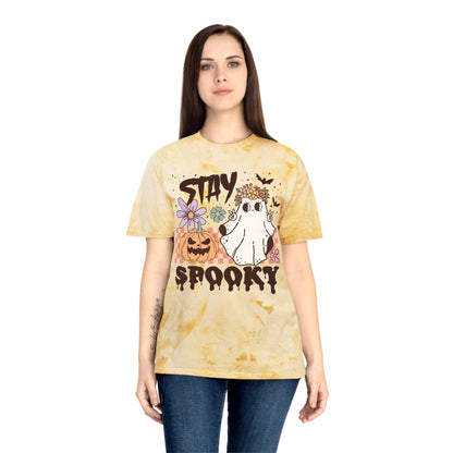 Stay Spooky Retro Groovy Halloween Unisex Color Blast T-Shirt Gifts for Him Gifts for Her