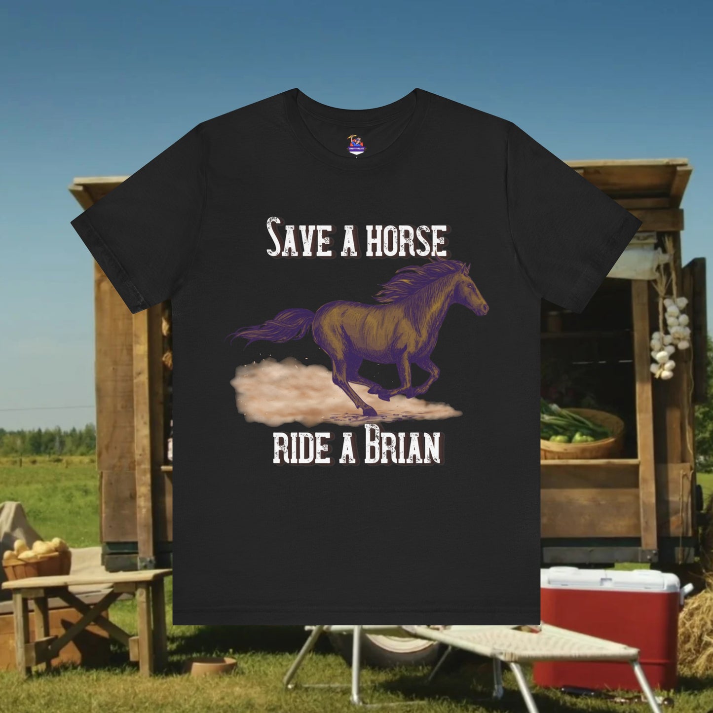 Save a Horse, Ride a [Custom Name] - Unisex Jersey Short Sleeve Tee