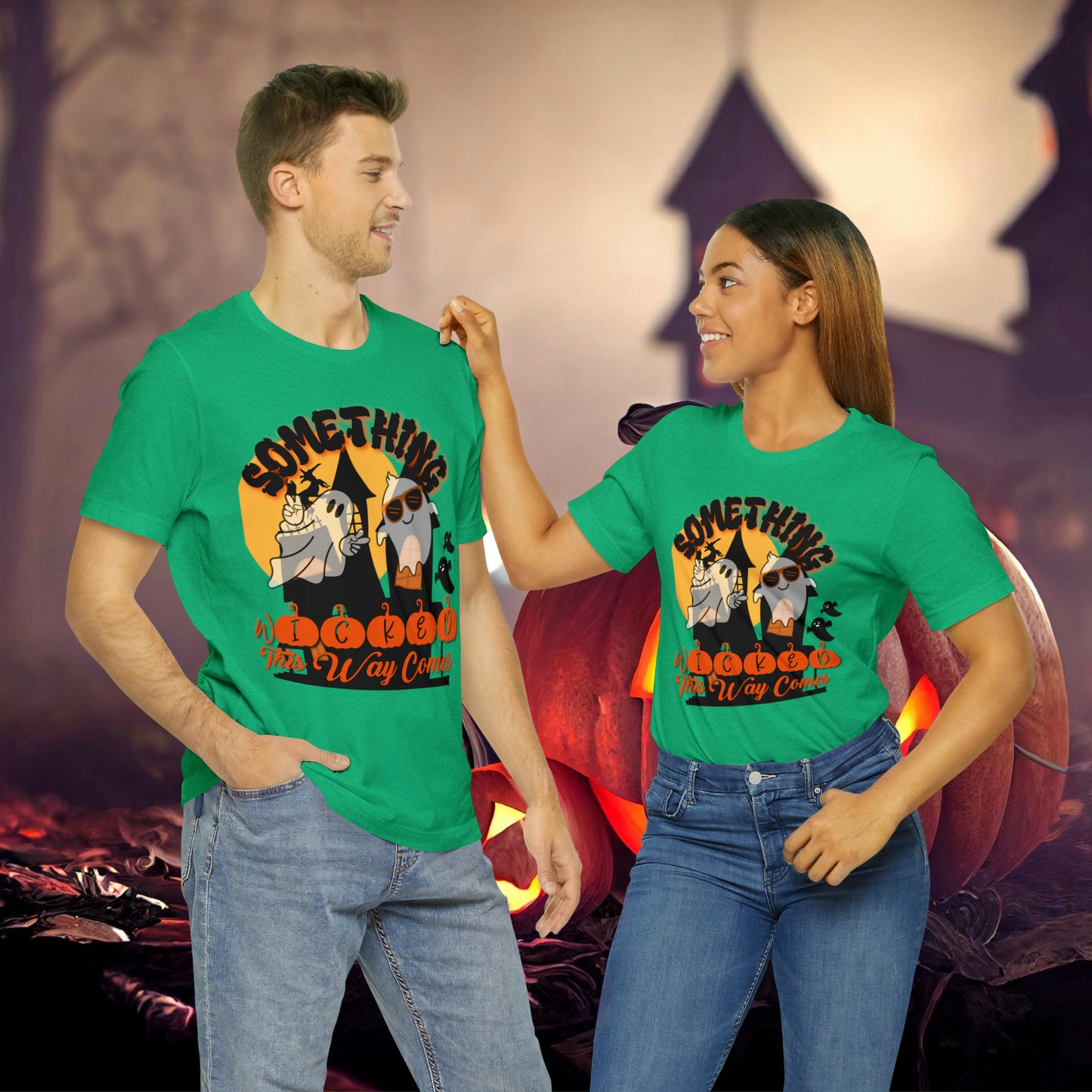 Something Wicked this Way Comes Halloween Unisex Jersey Short Sleeve Tee Gifts for Her Gifts for Him