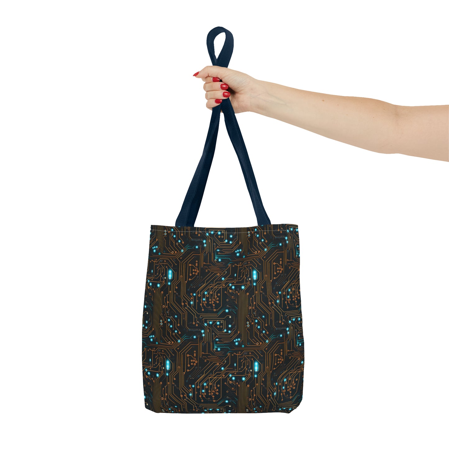 Golden Circuit Board AOP Tote Bag