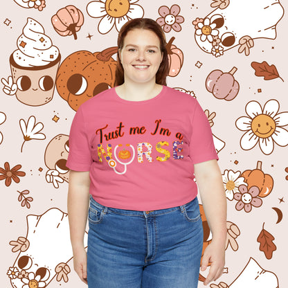 Trust me I'm a Nurse Halloween Retro Unisex Jersey Short Sleeve Tee