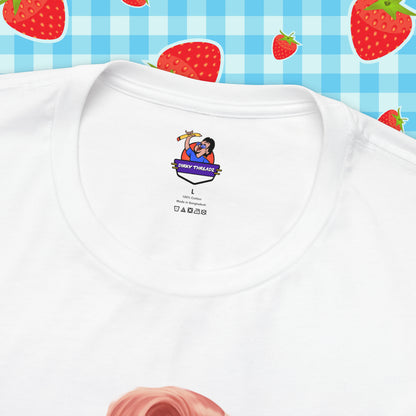 Retro Pin-Up T-Shirt - Quirky Pink Design for Bold Style
