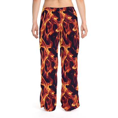 Flames All Over Women's Pajama Pants - AOP Loungewear for Stylish Comfort Women's Pajama Pants (AOP)
