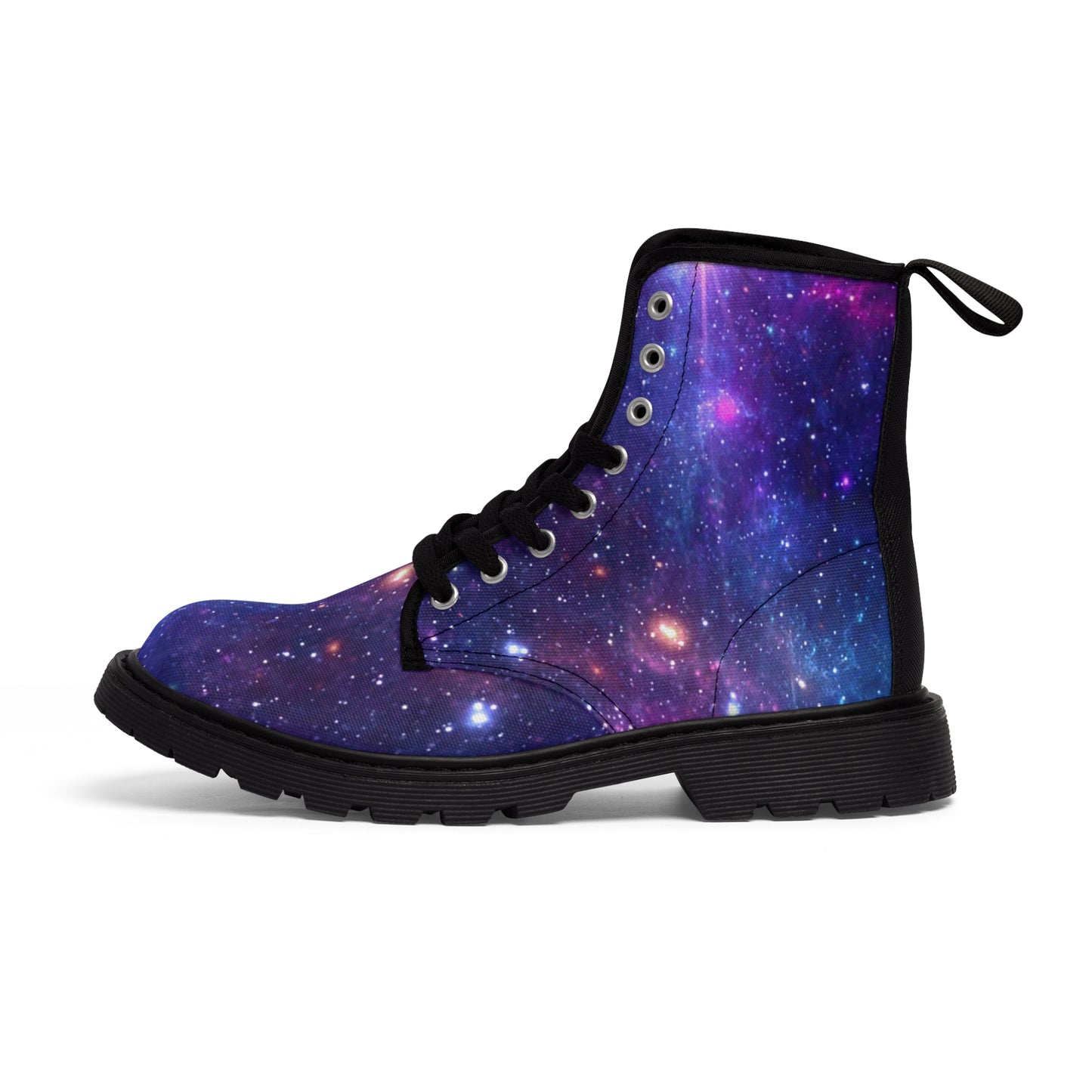 Purple Beyond the Stars Outer Space Out of this World Women's Canvas Boots