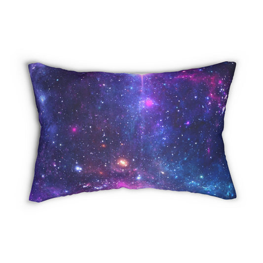 Purple Beyond the Stars Outer Space Out of this World Spun Polyester Lumbar Pillow