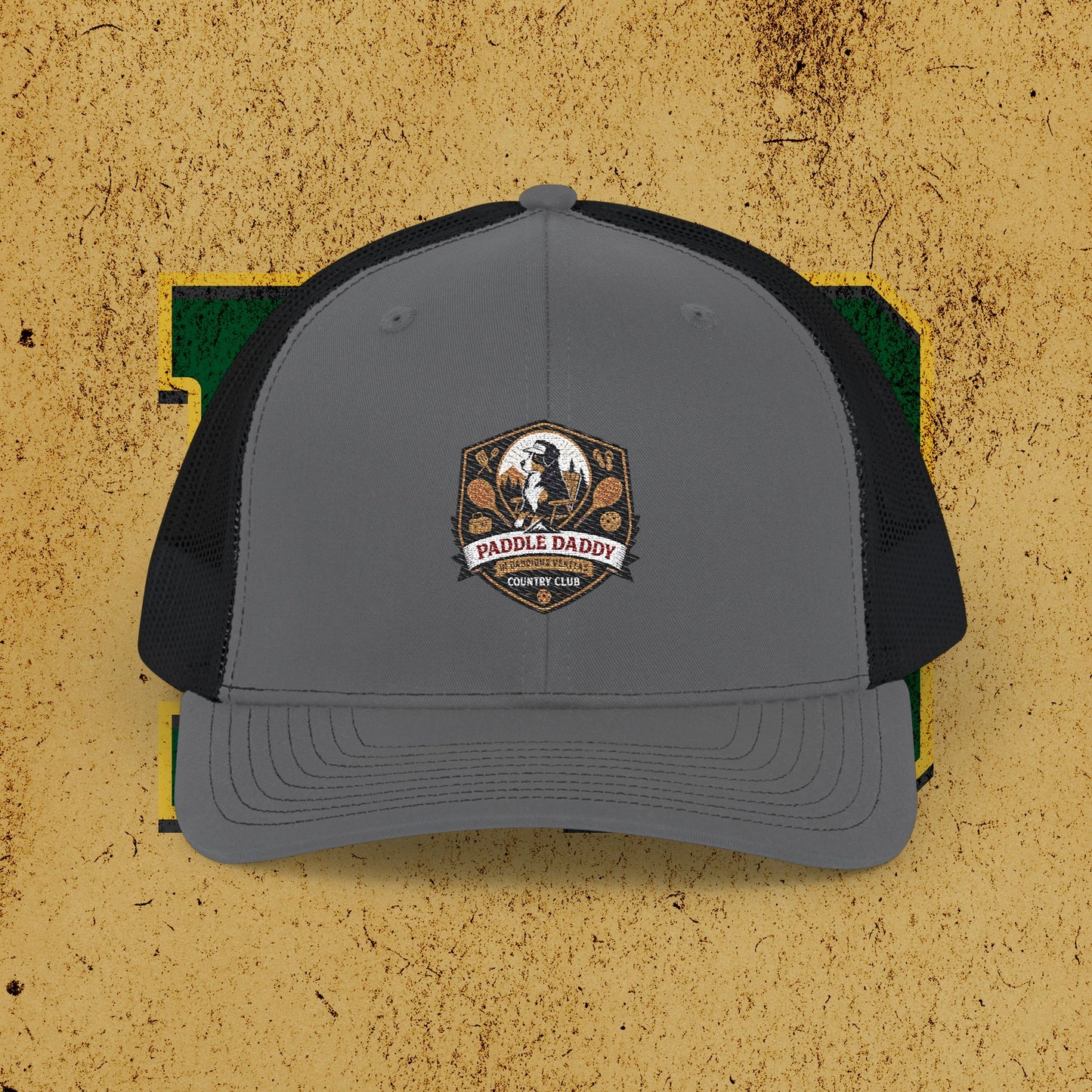 Paddle Daddy Snapback – Chloe-Stamped Club Lid Rustic Embroidered Snapback Trucker Cap, Outdoor Adventure Hat, Camping Gift, Fishing Gear, Unisex Cap