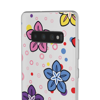 Retro Colorful Flowers Flexi Cases for IPhone and Samsung
