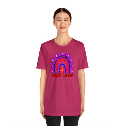 It's a Good Day to Save Lives, Nurse Unisex Jersey Tee Bella+Canvas 3001 Healthcare Gift Medical Students, Various Sizes Available