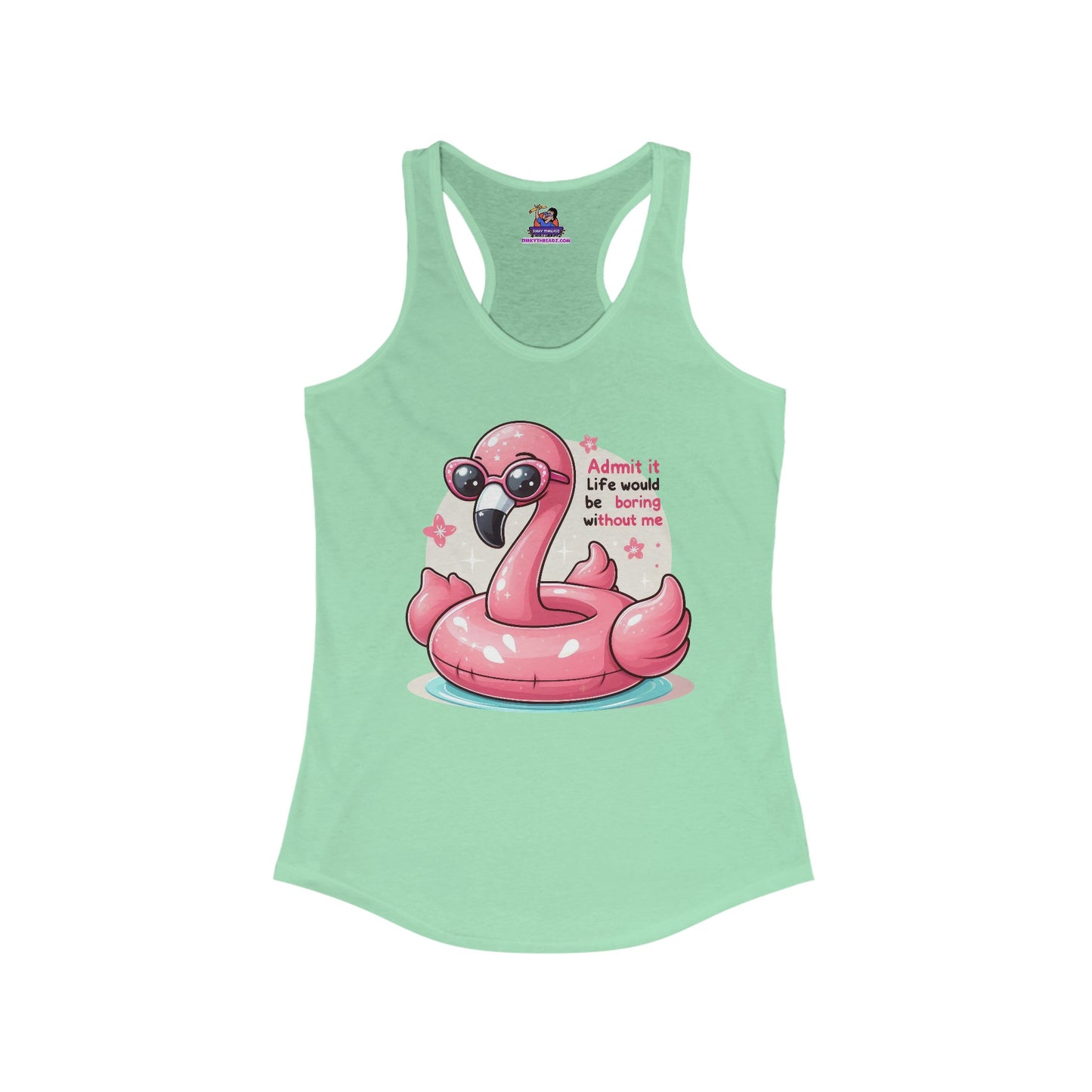 Flaunt in Flamingo: The 'Life's a Party' Women's Ideal Racerback Tank