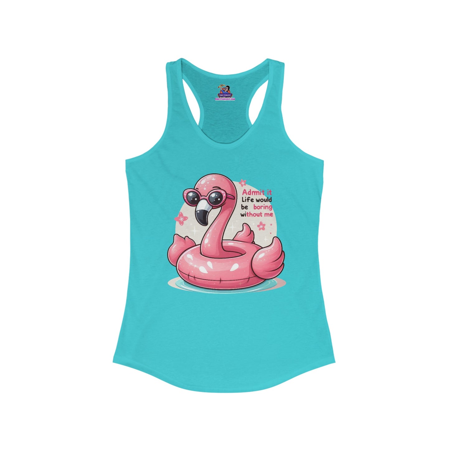 Flaunt in Flamingo: The 'Life's a Party' Women's Ideal Racerback Tank