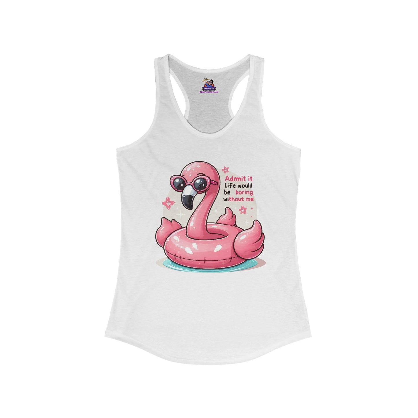 Flaunt in Flamingo: The 'Life's a Party' Women's Ideal Racerback Tank