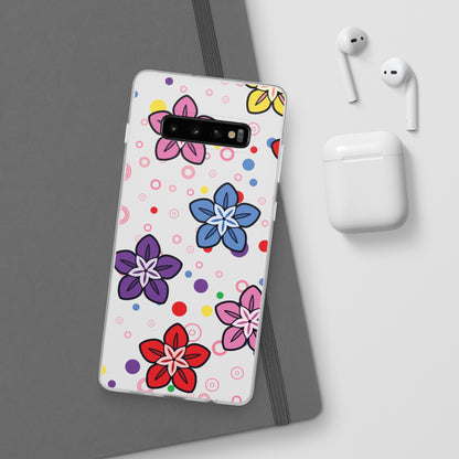 Retro Colorful Flowers Flexi Cases for IPhone and Samsung