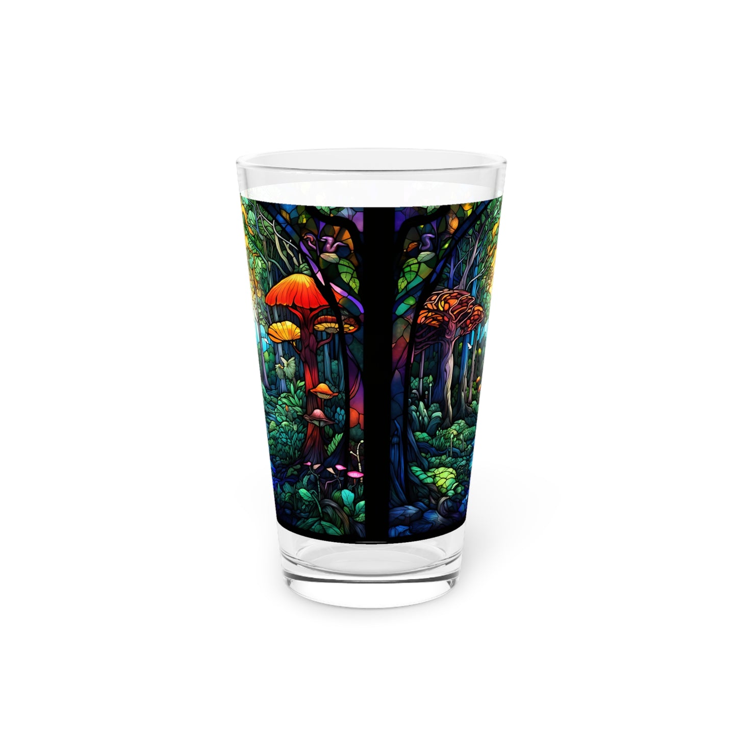 Enchanted Forest: A Magical Journey Through the Realm of Mushrooms 16oz Pint Glass Gift idea gifts for home decor housewarming gift