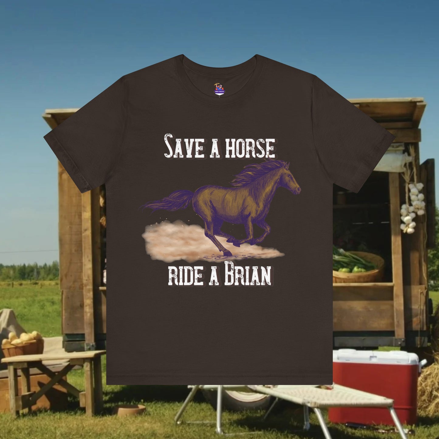 Save a Horse, Ride a [Custom Name] - Unisex Jersey Short Sleeve Tee