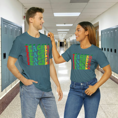 Colorful Teacher Unisex Jersey Short Sleeve Tee