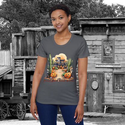 Desert Ghost Town Spooks Western Halloween Women's Organic Short Sleeve T-Shirt Gifts for Her