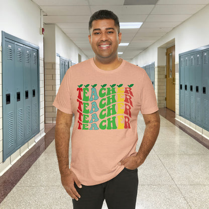 Colorful Teacher Unisex Jersey Short Sleeve Tee