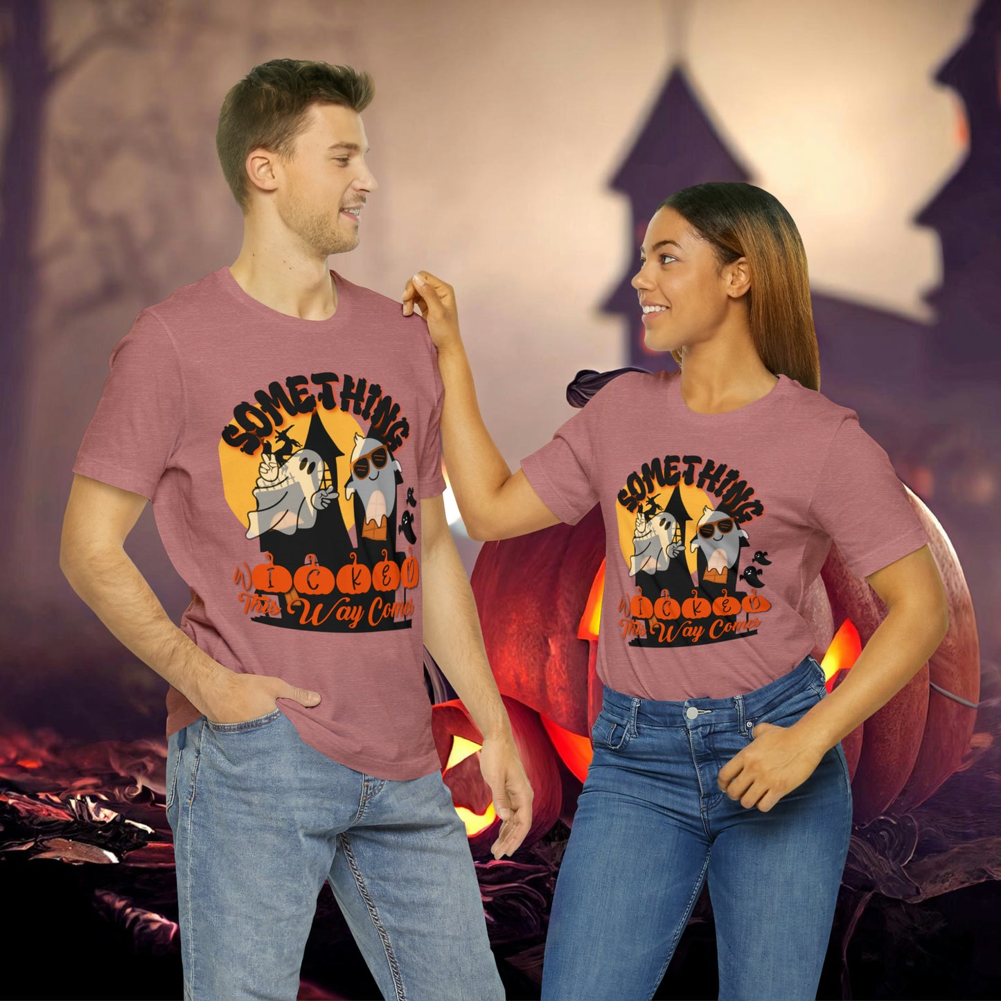 Something Wicked this Way Comes Halloween Unisex Jersey Short Sleeve Tee Gifts for Her Gifts for Him