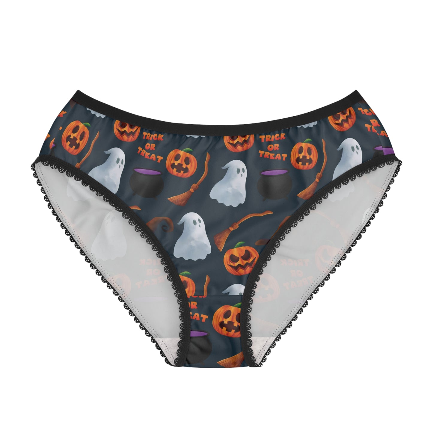 Halloween Trick or Treat Ghosts Witch Hats Jack o Lanterns Women's Briefs (AOP)