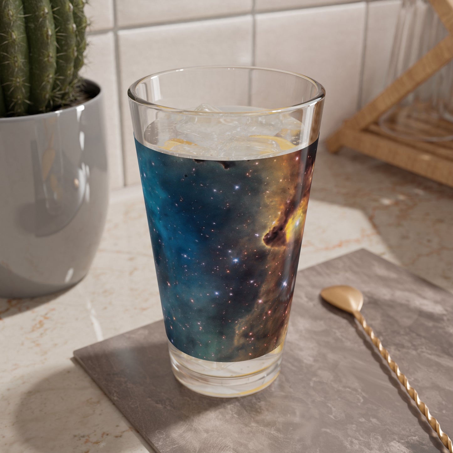 Colorful Galaxy Mixing Glass, 16oz