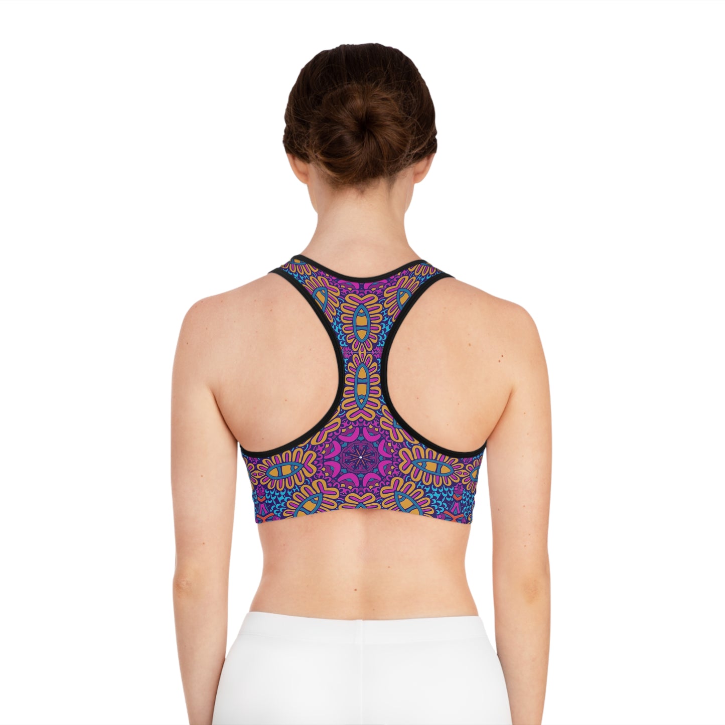 Pink & Purple Boho Dream Women's Sports Bra Sports Bra (AOP)