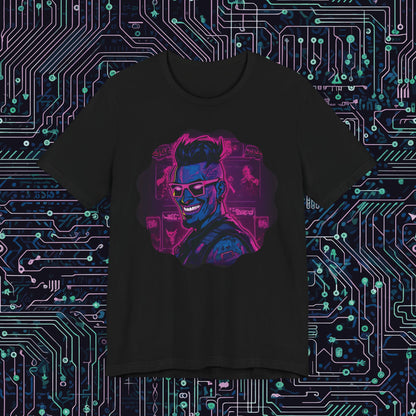 The Future is now Cyber Punk Guy Unisex Jersey Short Sleeve Tee