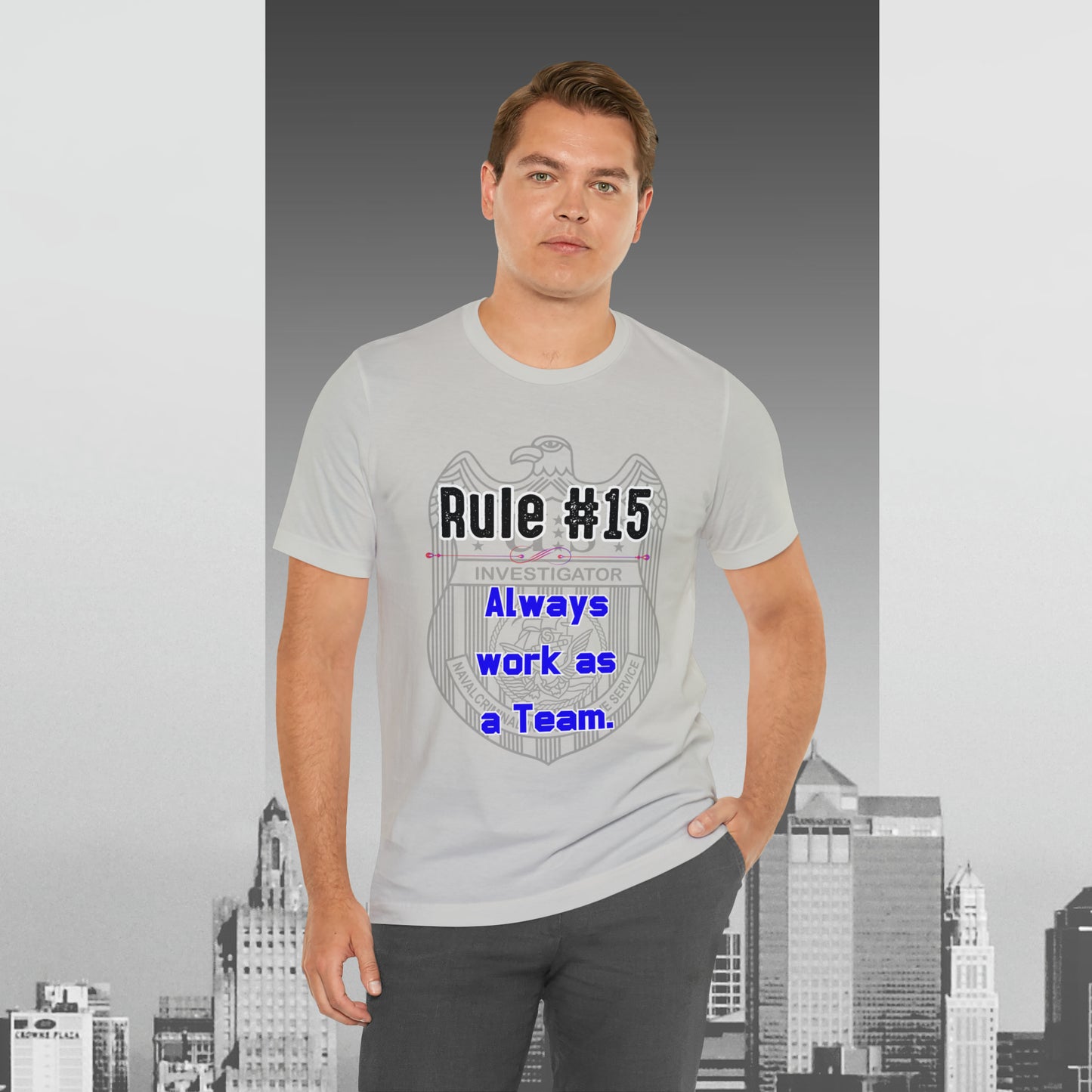 Rules of Gibbs #15 Always work as a Team Unisex Jersey Short Sleeve Tee