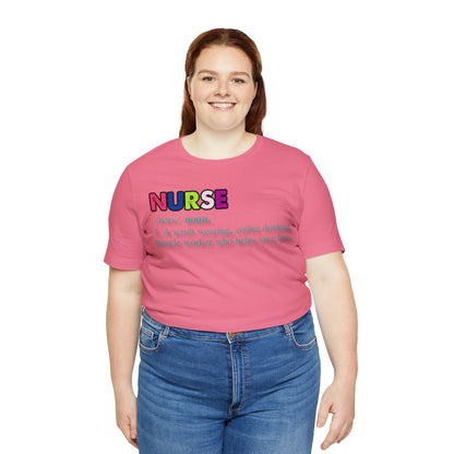 Definition of a Nurse Unisex Jersey Tee Bella+Canvas 3001 Healthcare Gift Medical Students, Soft Fabric, Various Sizes Available