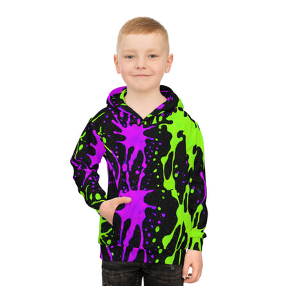 Splatter Squad: Paint Party Hoodie for Kids (AOP)