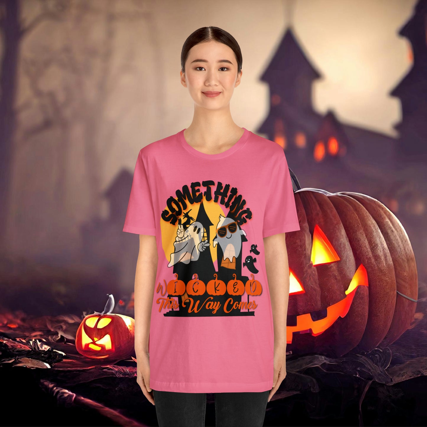 Something Wicked this Way Comes Halloween Unisex Jersey Short Sleeve Tee Gifts for Her Gifts for Him