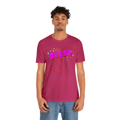 Nurse Love Unisex Jersey Tee Bella+Canvas 3001 Healthcare Gift Medical Students, Soft Fabric, Various Sizes Available