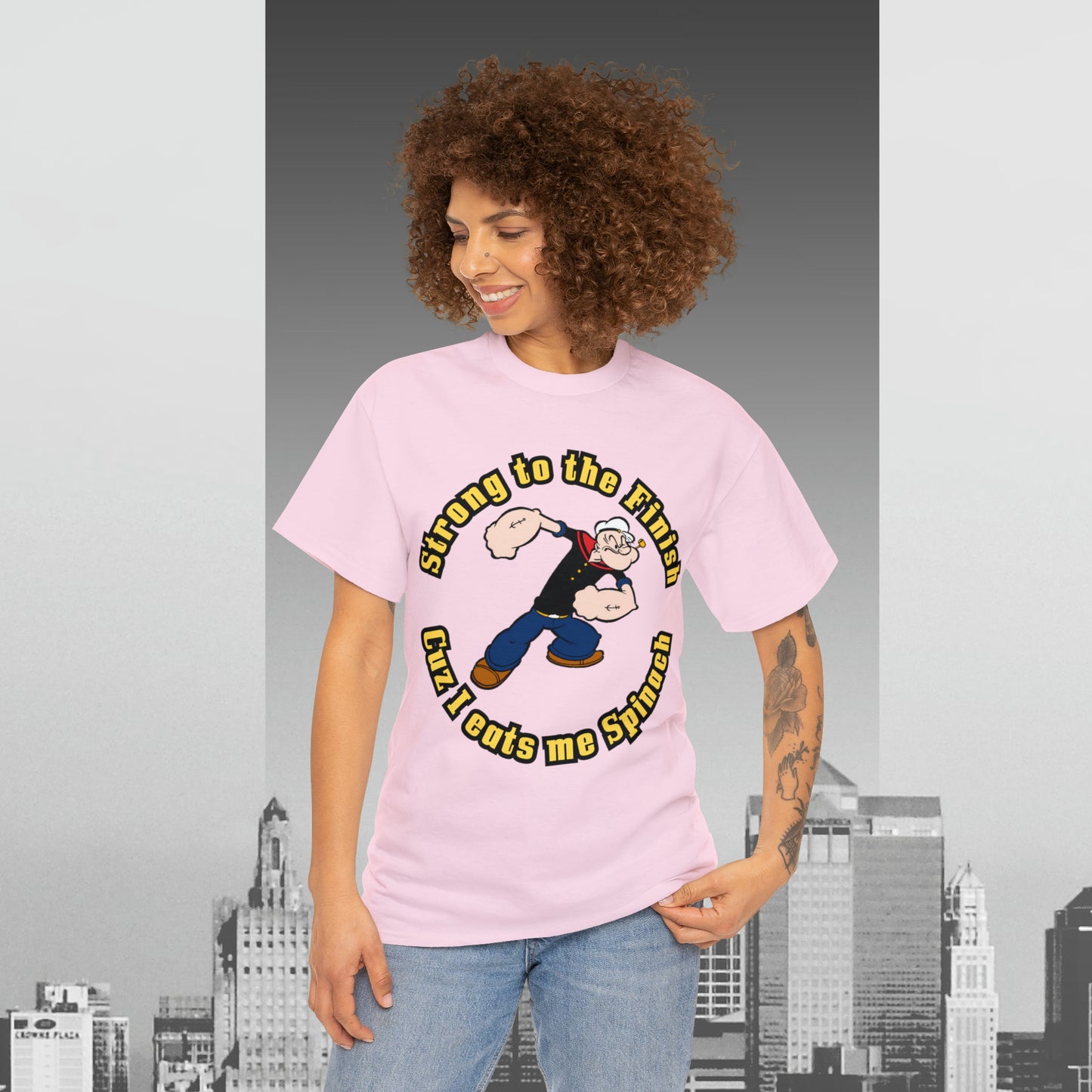 Popeyes Strong to The Finish Unisex Heavy Cotton Tee