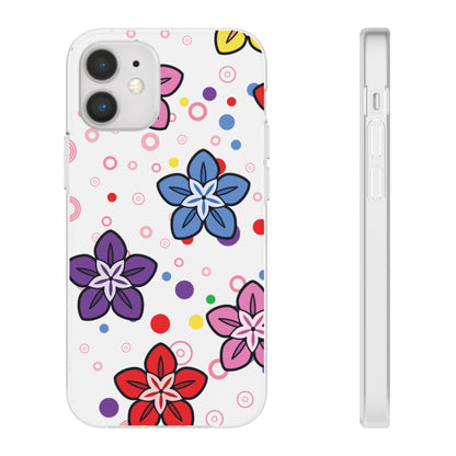 Retro Colorful Flowers Flexi Cases for IPhone and Samsung