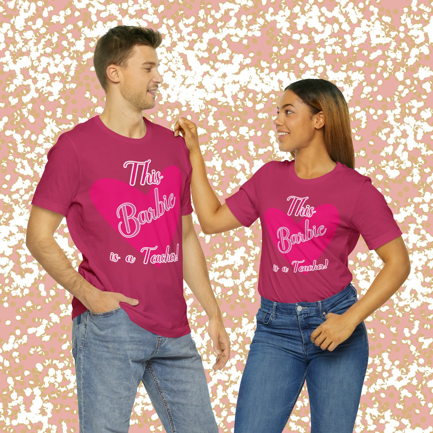 This Barbie is a Teacher Unisex Jersey Short Sleeve Tee gifts for her