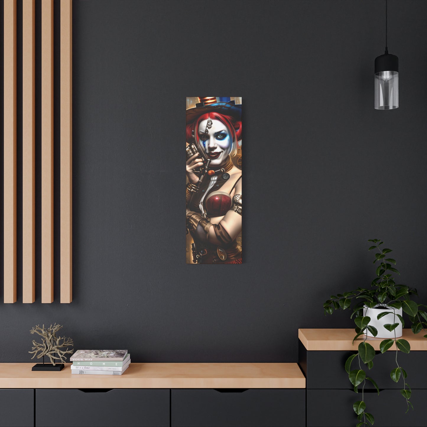 Hyper Realistic Steampunk Harley Quinn Matte Canvas, Stretched, 1.25"