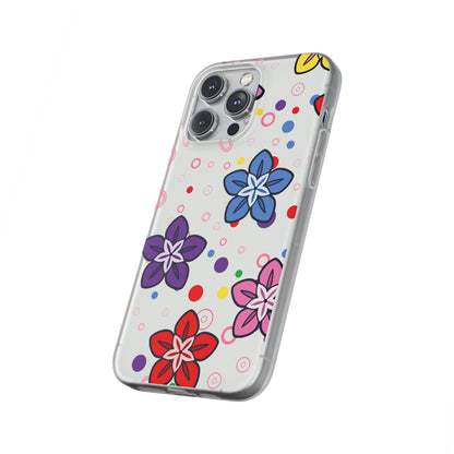 Retro Colorful Flowers Flexi Cases for IPhone and Samsung