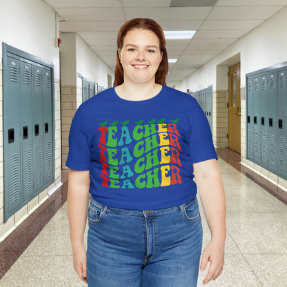 Colorful Teacher Unisex Jersey Short Sleeve Tee