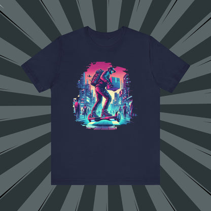 Retro Skateboard Graphic Tee, Unisex Short Sleeve T-Shirt, Urban Streetwear, Colorful Skate Culture Shirt, Great for Gifts and Casual Wear
