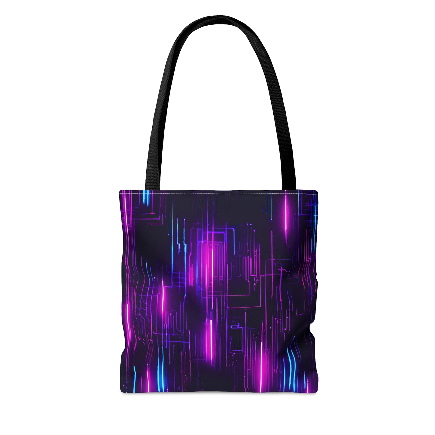 Neon Futuristic Lights Cyberpunk AOP Tote Bag